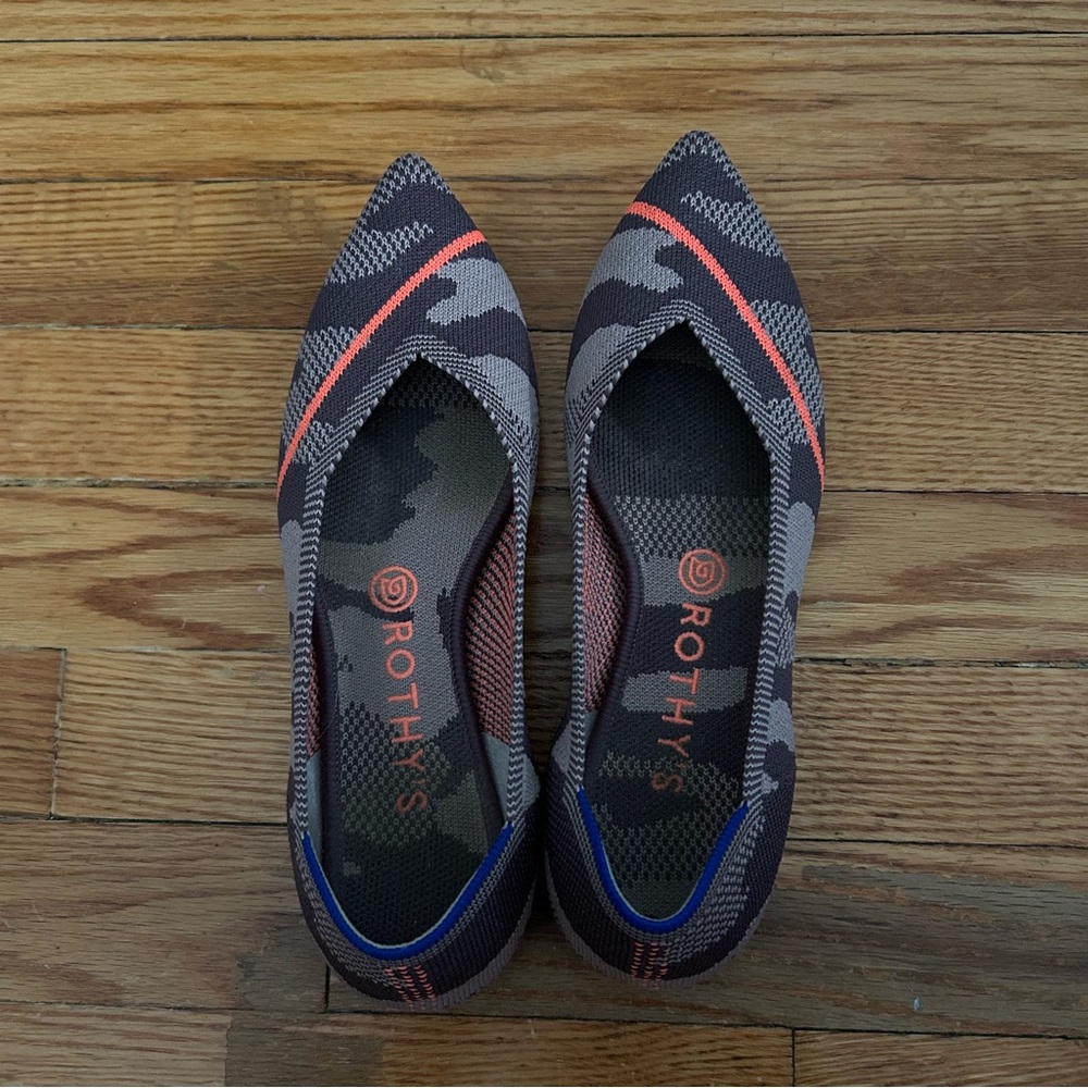 Rothy’s The Point Taupe Camo 8.5